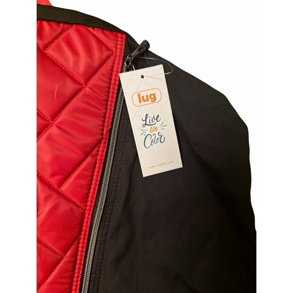 lug NWT Jockey Hanging Garment Bag Red New Zipped Fabric Travel Luggage Suitcase